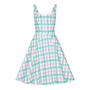 Collectif Chloe Candy Check swing dress